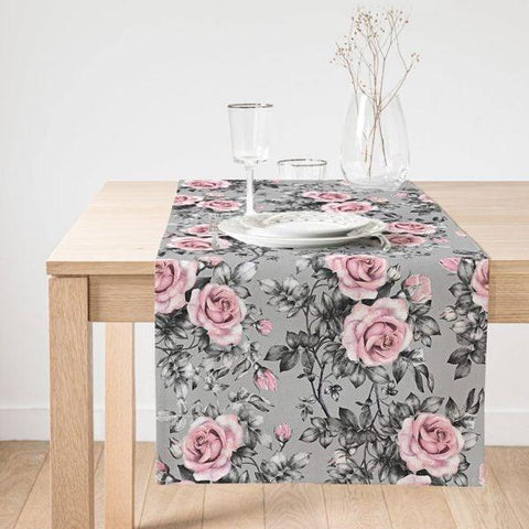 Grey floral print elegant table placemats - TenStickers