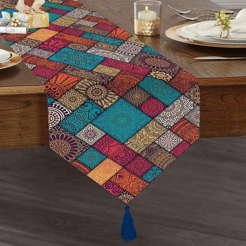 Decorative Placemat & Table Runner|Ethnic Tabletop|Set of 2 Decorative Supla Table Mat|Round American Service Dining Underplate and Coasters
