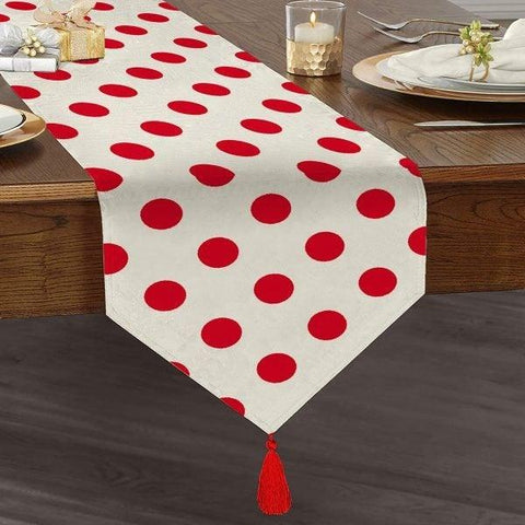 Polka Dot Placemat & Table Runner|Polka Dot Table Top|Set of 2 Dotted Supla Table Mat|Round American Service Dining Underplate and Coasters