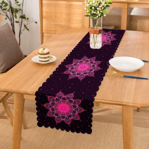 Tiled Mandala Placemat & Table Runner|Tiled Mandala Table Top|Set of 2 Supla Table Mat|Round American Service Dining Underplate and Coasters