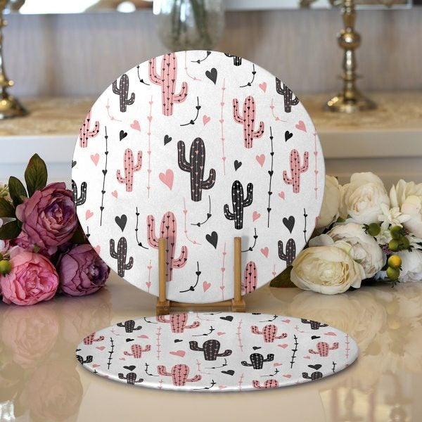 succulent plates and napkins Cactus Painting Placemat Set – Akasia