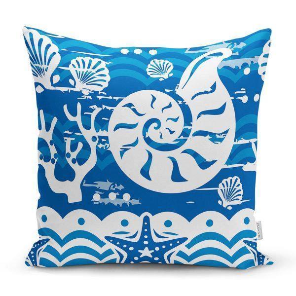 Nautical Pillow Case|Navy Anchor Pillow Cover|Decorative Yacht Cushions|Wheel and Life Saver Pillow|Naval Compass Decor|Marine Throw Pillow