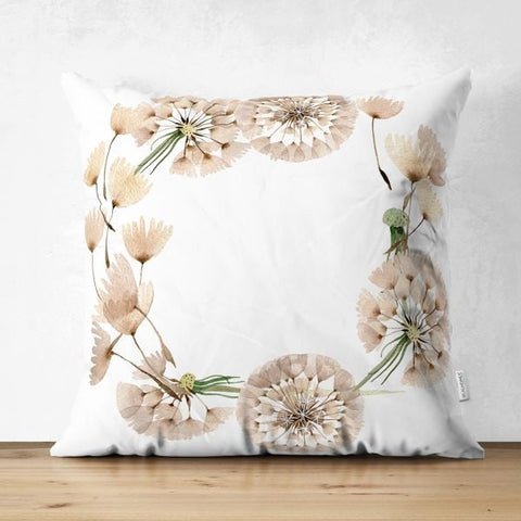 Floral Pillow Cover|Summer Trend Cushion Case|Watercolor Painting Floral Decor|Decorative Suede Cushion Cover|Digital Print Spring Trend