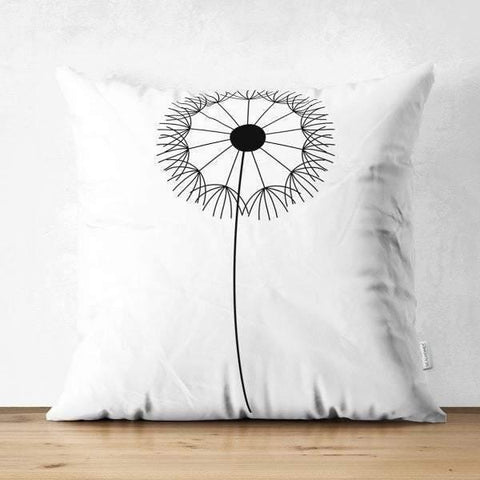 Abstract Pillow Cover|High Quality Suede Onedraw Cushion Case|Decorative Dandelion Drawing Pillow Top|Modern Style Silhouette Cushion Cover
