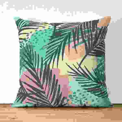 Abstract Pillow Cover|High Quality Suede Onedraw Cushion Case|Decorative Plant Drawing Pillow Cover|Modern Style Silhouette Cushion Cover