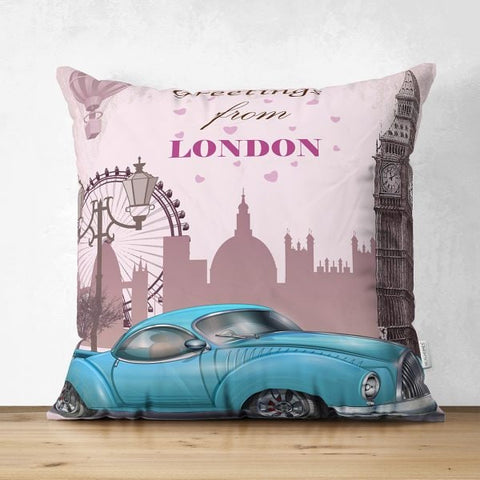 Car Pillow Covers|Automotive Cushion Case|Car Love Throw Pillow|Decorative Home and Garage Furniture|Vintage Cars Pillow Case|Car Home Decor