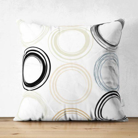 Abstract Pillow Cover|Modern Design Suede Pillow Case|Geometric Cushion Cover|Decorative Pillow Case|Farmhouse Style Authentic Pillow Case