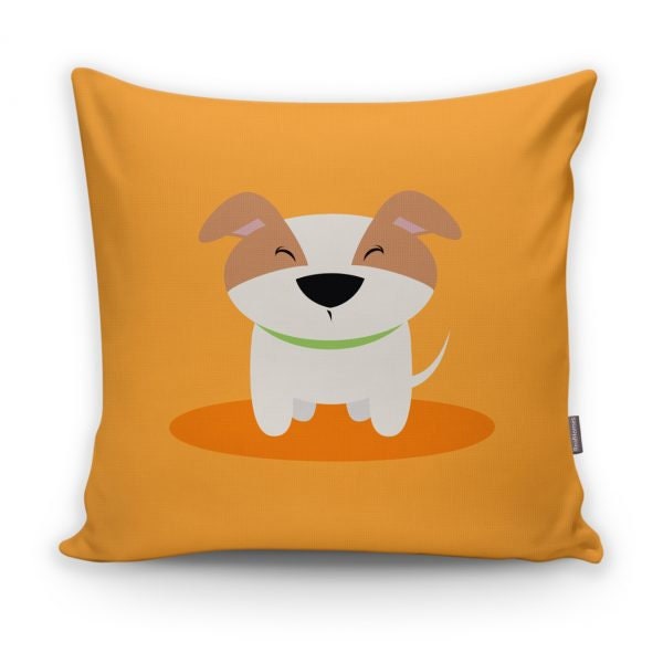 Cute Dog Kid Pillow Cover|Decorative Kid Cushion Case|Cartoon Inspired Home Decor|Housewarming Cushion Cover|Children's Throw Pillow Case