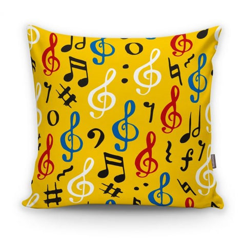 Kid Pillow Cover|Car, Number and Musical Note Cushion Case|Cartoon Inspired Pillow|Housewarming Cushion Cover|Children&