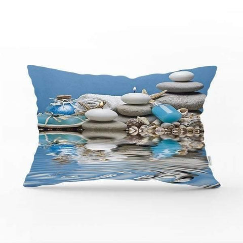 Beach House Pillow Cover|Rectangle Coastal Cushion Case|Decorative Sailboat Pillow Case|Summer Trend Seaside Pillow Cover|Coastal Home Decor