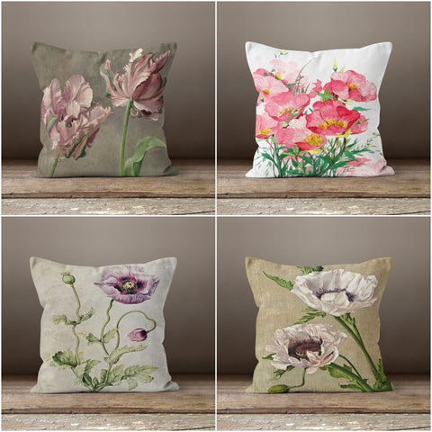 Floral Pillow Cover|Summer Trend Pillow Case|Decorative Pillow Cover|Housewarming Floral Cushion Case|Throw Pillow Case|Flower Home Decor