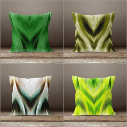 Ombre Design Pillow Cover|Shades of Green Cushion Case|Decorative Pillow Case|Abstract Home Decor|Farmhouse Decor|Geometric Pillow Case