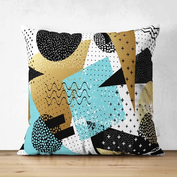 Abstract Pillow Cover|Modern Design Suede Pillow Case|Abstract Multicolor Decor|Decorative Pillow Case|Farmhouse Style Authentic Pillow Case