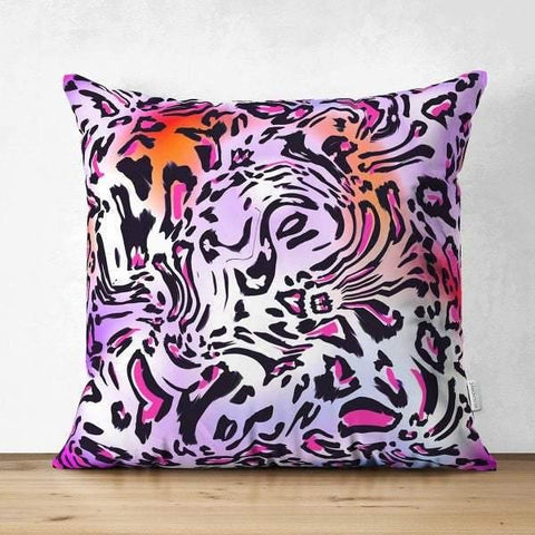 Abstract Pillow Cover|Modern Design Suede Pillow Case|Wavy Pattern Home Decor|Decorative Pillow Case|Farmhouse Style Authentic Pillow Case