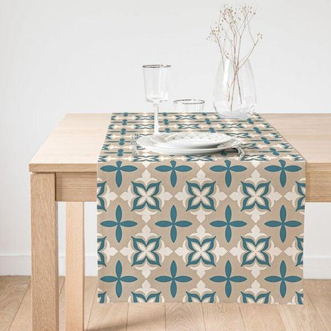 Decorative Table Runner|Abstract Geometric Table Runner|Ethnic Pattern Suede Runner|Bohemian Style Table Decor|Authentic Style Table Runner