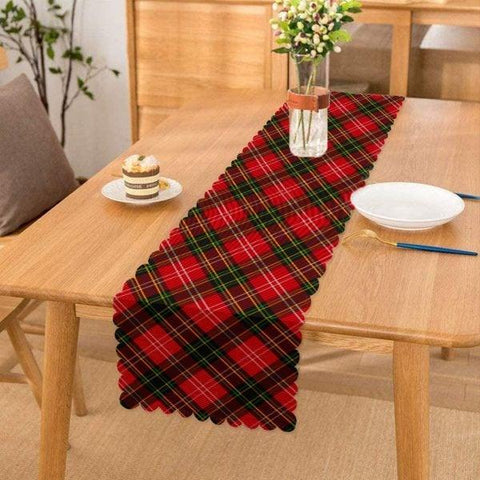 Plaid Placemat & Table Runner|Plaid Table Top|Set of 2 Plaid Supla Table Mat|Round American Service Dining Underplate|Plaid Coasters
