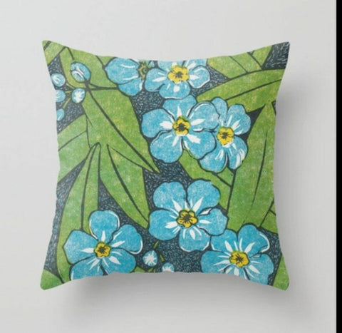 Floral Pillow Cover|Summer Trend Throw Pillow Case|Decorative Pillow Case|Colorful Flowers Pillow Cover|Housewarming Floral Cushion Case