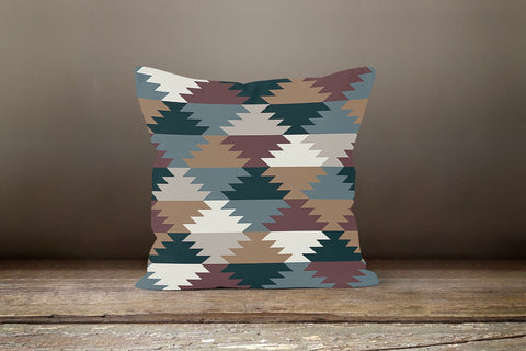 Rug Design Pillow Cover|Terracotta Southwestern Cushion Case|Decorative Aztec Print Ethnic Home Decor|Farmhouse Style Geometric Pillows Case
