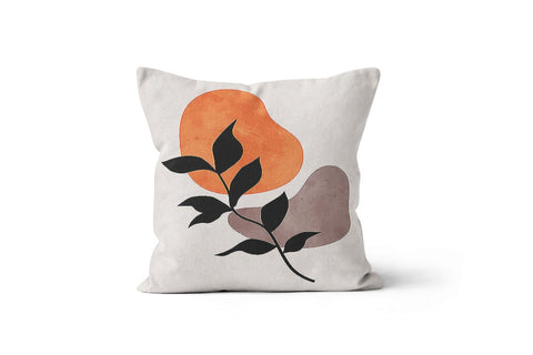 Abstract Pillow Covers|Onedraw Leaves Cushion Cover|Decorative Modern Style Pillow Case|Digital Plant Drawing|Leaf Silhouette Cushion Case