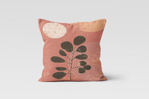 Abstract Pillow Covers|Onedraw Leaves Cushion Cover|Decorative Modern Style Pillow Case|Digital Plant Drawing|Leaf Silhouette Cushion Case