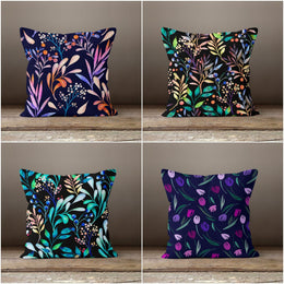 Colorful Floral Pillow Cover|Decorative Pillow Case|Summer Trend Cushion|Boho Bedding Decor|Housewarming Cushion Case|Throw Pillow Top