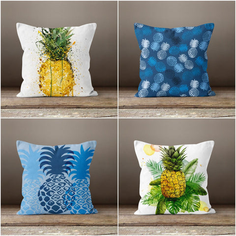 Pineapple Pillow Cover|Fruit Cushion Case|Decorative Lumbar Pillow Case|Tropical Home Decor|Housewarming Gift|Pineapple Throw Pillow Case