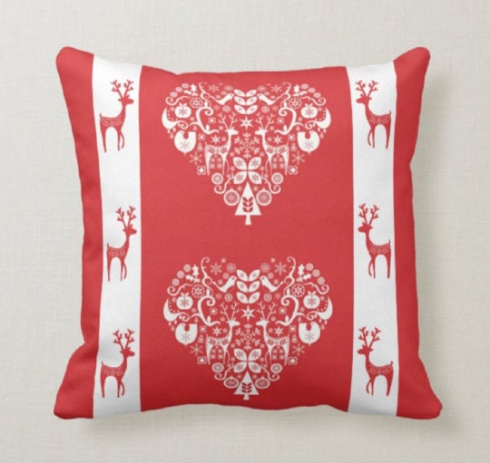 Christmas Pillow Covers|Xmas Snowflake Throw Pillow|Decorative Winter Pillow Case|Red Xmas Home Decor|Xmas Gift Ideas|Winter Trend Pillow