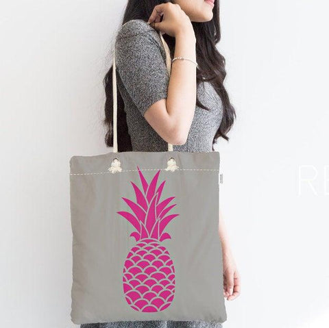 Pineapple Shoulder Bag|Summer Trends Fabric Bags|Fruit Themed Shopping Bag|Colorful Pineapple Bag|Pineapple Beach Tote Bag|Gift for Her