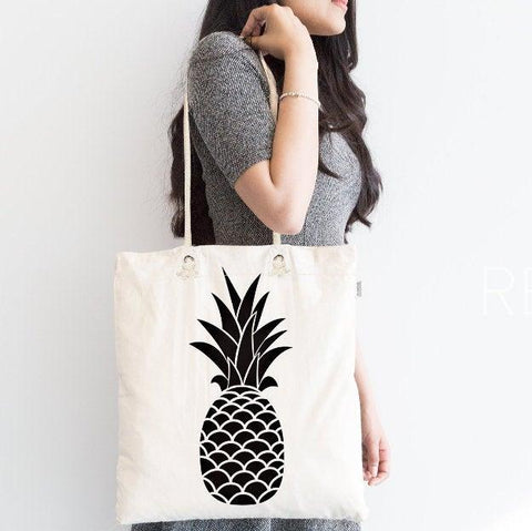 Pineapple Shoulder Bag|Summer Trends Fabric Bags|Fruit Themed Shopping Bag|Colorful Pineapple Bag|Pineapple Beach Tote Bag|Gift for Her
