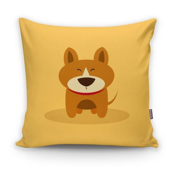 Cute Dog Kid Pillow Cover|Decorative Kid Cushion Case|Cartoon Inspired Home Decor|Housewarming Cushion Cover|Children's Throw Pillow Case