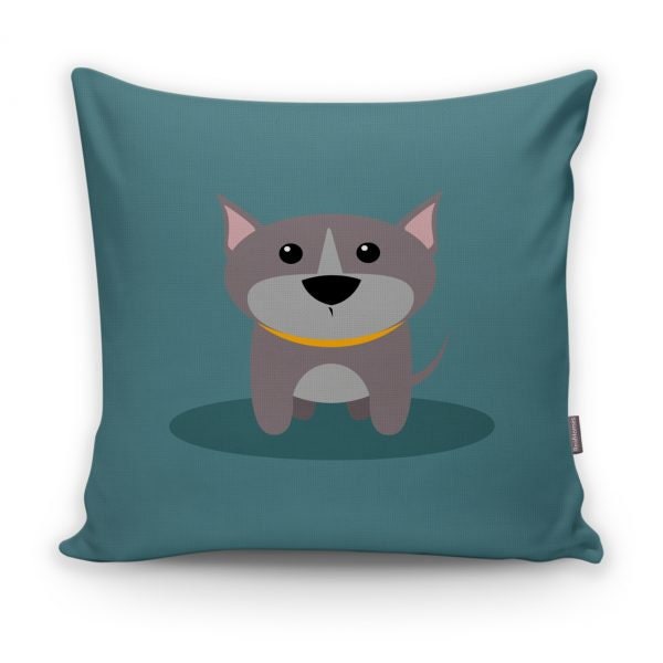 Cute Dog Kid Pillow Cover|Decorative Kid Cushion Case|Cartoon Inspired Home Decor|Housewarming Cushion Cover|Children's Throw Pillow Case