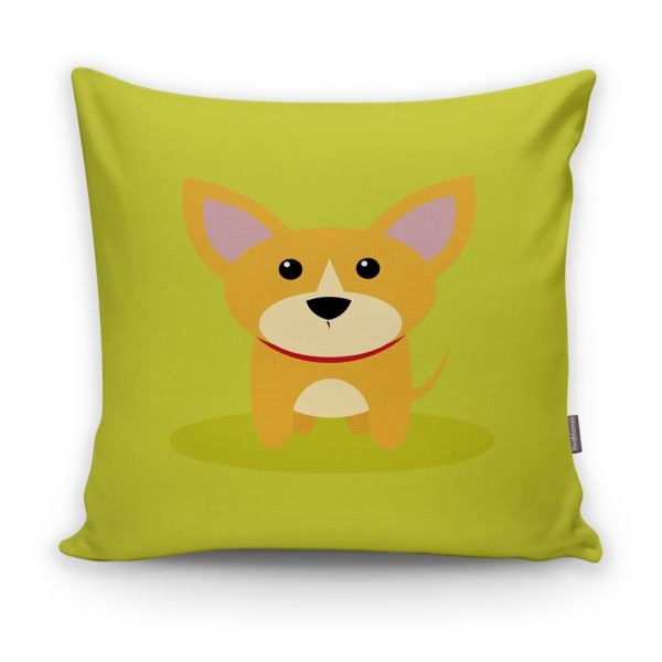 Cute Dog Kid Pillow Cover|Decorative Kid Cushion Case|Cartoon Inspired Home Decor|Housewarming Cushion Cover|Children's Throw Pillow Case