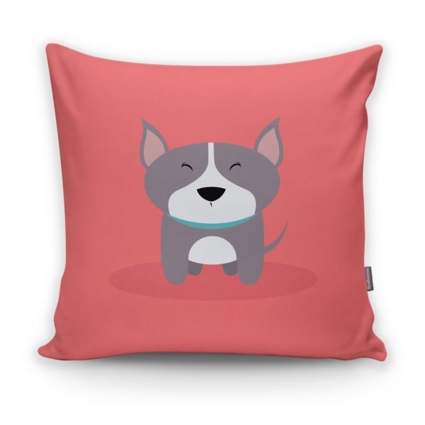 Cute Dog Kid Pillow Cover|Decorative Kid Cushion Case|Cartoon Inspired Home Decor|Housewarming Cushion Cover|Children's Throw Pillow Case