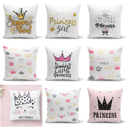 Princess Girl Pillow Cover|My Little Princess Cushion Case|Daddy's Little Princess Cushion Cover|Super Girl Pillow|Throw Pillow for Girls
