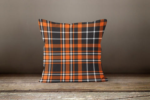 Fall Trend Pillow Cover|Autumn Tree Cushion Case|Orange Leaves Throw Pillow|Housewarming Autumn Plaid Home Decor|Farmhouse Style Pillow Top