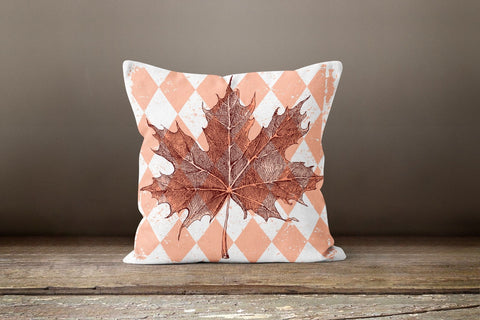 Fall Trend Pillow Cover|Autumn Cushion Case|Dry Leaves Throw Pillow|Pumpkin Home Decor|Housewarming Farmhouse Style Outdoor Pillow Case
