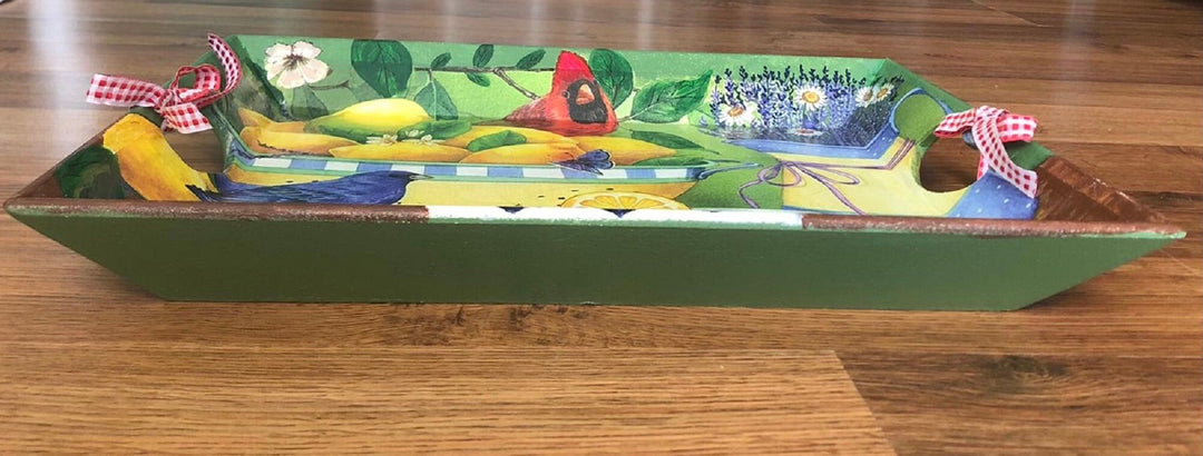 Hand Painted Wooden Tray|Wooden Decor|Custom Table Decor|Acrylic Paint|Serving Tray|Home Decor|Gift for Women|Wooden Art|Housewarming Gift