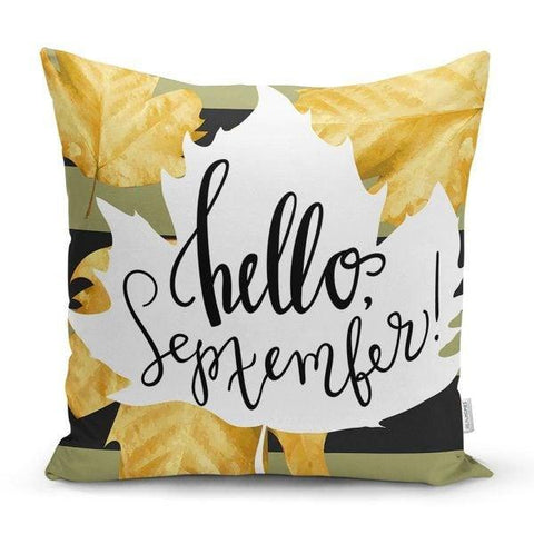 Fall Trend Pillow Cover|Autumn Cushion Case|Dry Leaves Throw Pillow|Decorative Cushion Case|Housewarming Farmhouse Style Outdoor Pillow Case