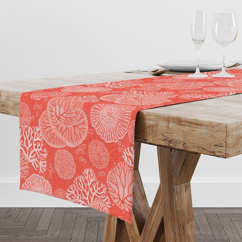 Coral Placemat & Table Runner|Starfish Table Top|Set of 2 Beach House Supla Table Mat|Round American Service Dining Underplate and Coasters