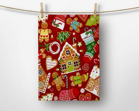 Christmas Kitchen Towel|Christmas Ornaments Dish Towel|Santa Claus Print Hand Towel|Decorative Towel|Xmas Tree Tea Towel|Xmas Hand Towel