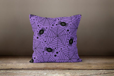 Halloween Pillow Case|Spider Web Pillow Cover|Scary Cushion Case|Haunting House Throw Pillow|Trick or Treat Home Decor|Pumpkin Pillow Sham