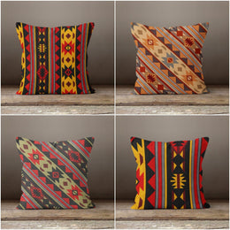 Rug Design Pillow Covers|Terracotta Southwestern Cushion Case|Decorative Pillowcase|Aztec Home Decor|Farmhouse Decor|Geometric Pillow Top