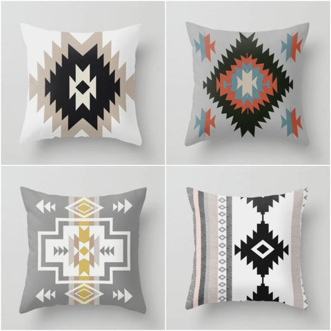 Southwestern Pillow Cover|Rug Design Cushion Case|Aztec Print Home Decor|Decorative Tribal Throw Pillow|Geometric and Authentic Pillowcase