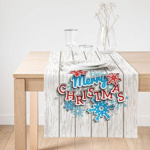 Christmas Table Runner|Winter Trend Table Top|Merry Christmas Home Decor|Xmas Table Decor|Farmhouse Style Tablecloth|Christmas Kitchen Decor