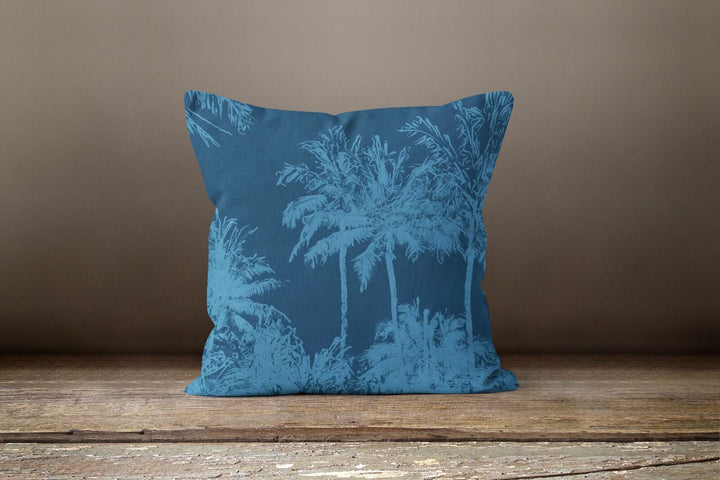 Bluish Floral Pillow Cover|Summer Trend Pillow Case|Decorative Throw Pillow Case|Turquoise Home Decor|Farmhouse Style Turquoise Pillow Cover