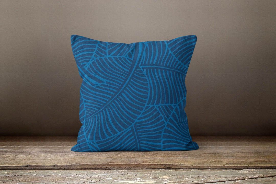 Bluish Floral Pillow Cover|Summer Trend Pillow Case|Decorative Throw Pillow Case|Turquoise Home Decor|Farmhouse Style Turquoise Pillow Cover