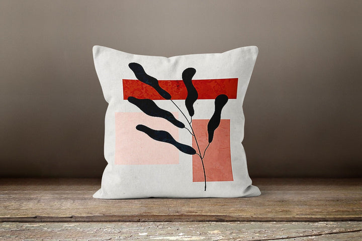 Abstract Leaves Pillow Case|Onedraw Cushion Covers|Modern Decorative  Style Pillow Case|Leaves and Stones Cushion Case|Digital Plant Drawing