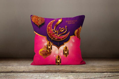 Islamic Pillow Covers|Ramadan Kareem Cushion Case|Eid Mubarak Home Decor|Ramadan Pillow Case|Gift for Muslim Community|Religious Motif Cover