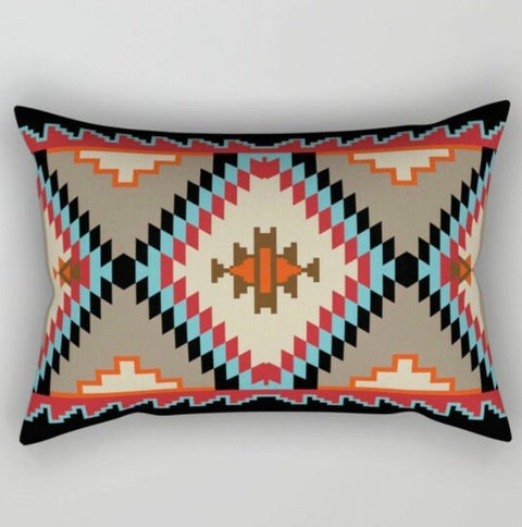 Southwestern Pillow Cover|Rug Design Cushion Case|Aztec Print Home Decor|Decorative Tribal Throw Pillowtop|Geometric Authentic Pillowcase