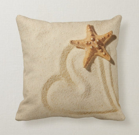 Beach House Pillow Case|Seashells Pillow Cover|Decorative Nautical Cushions|Coastal Throw Pillow|Octopus Home Decor|Starfish Pillow Cover